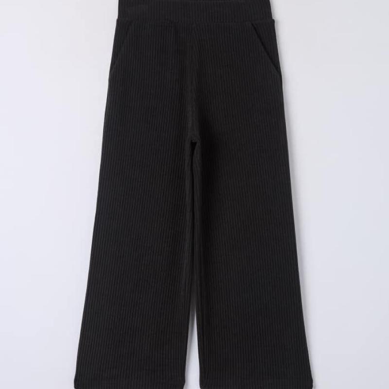 Ribbed wide leg pant