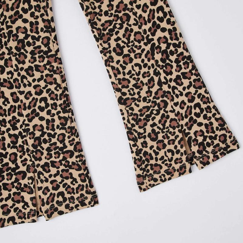 Camouflage print flared leg pant