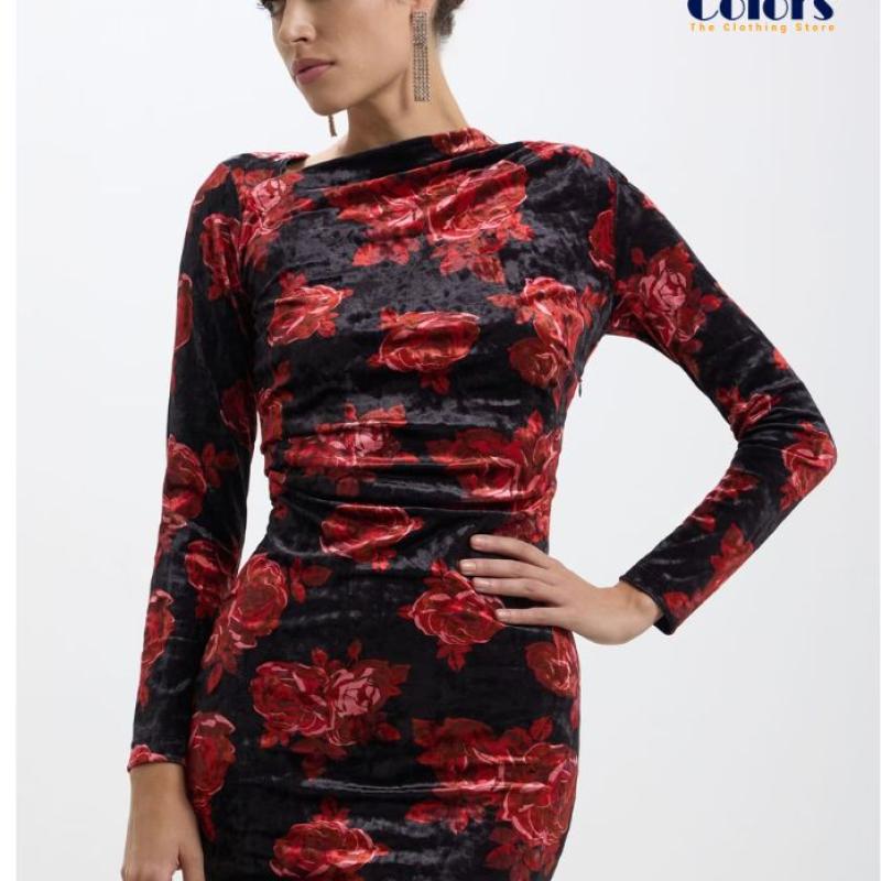 Best Chenille Dress with Floral Pattern