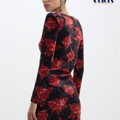 Best Chenille Dress with Floral Pattern