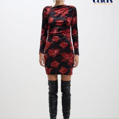 Best Chenille Dress with Floral Pattern