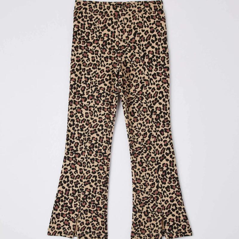 Camouflage print flared leg pant