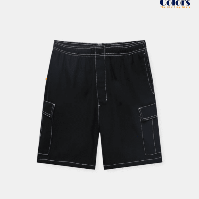 Cargo Bermuda Shorts With Contrast Seams