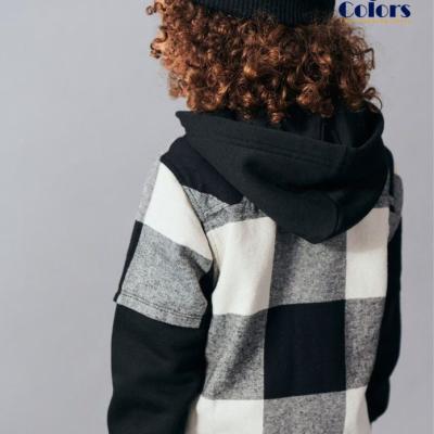 Checked Long-sleeved Shirt with Hoodie – Size 8-9 Years