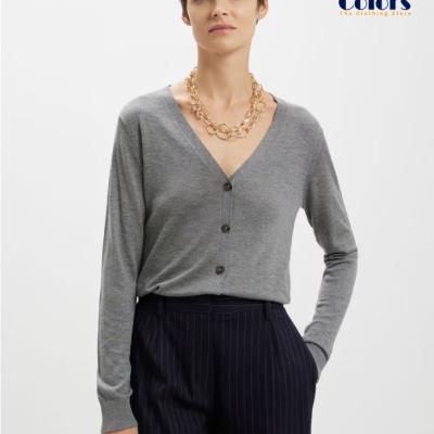 Chest Opening Winter V Neck Blouse