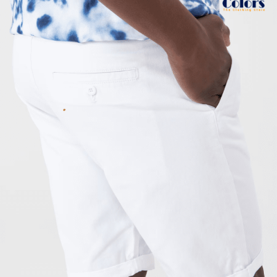 chino-style Bermuda shorts Optical white