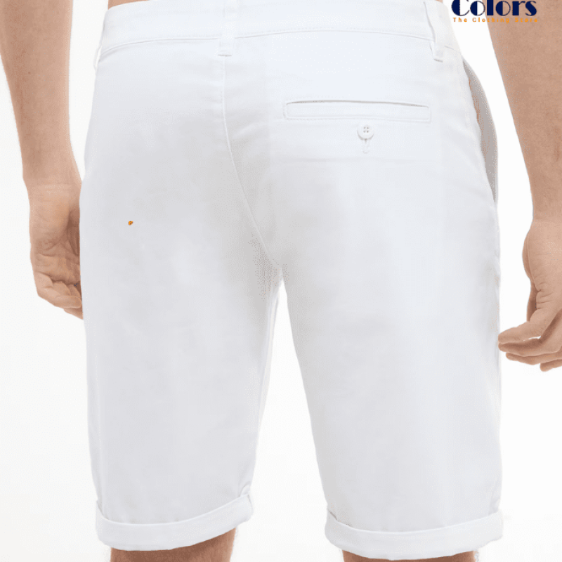 chino-style Bermuda shorts Optical white