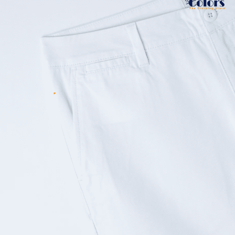 chino-style Bermuda shorts Optical white