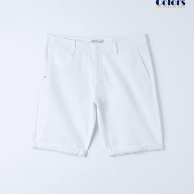 chino-style Bermuda shorts Optical white