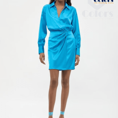 Curvy Line Light Blue Women’s Dress