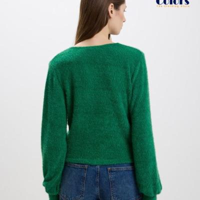 Fashionable Woolen V shape Neck Sweater