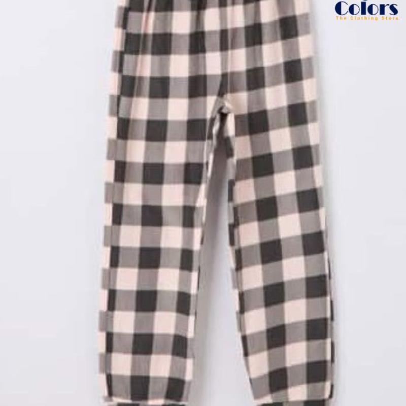 Girl checked trouser pants