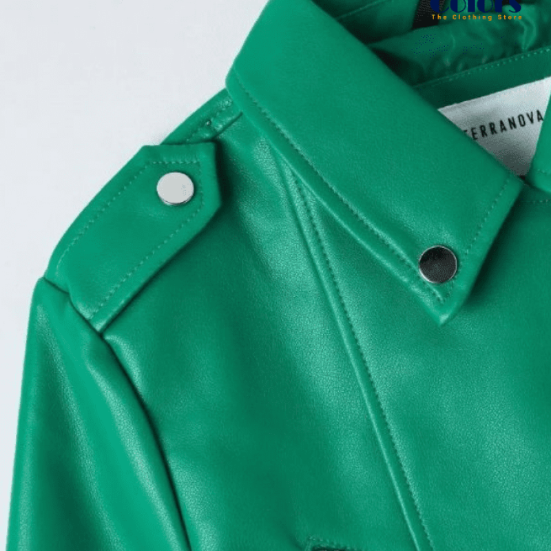 Leather Jacket Green Emerald