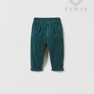 Kids Cord Pant – Dark Green, Sizes 9 Months to 4 Years