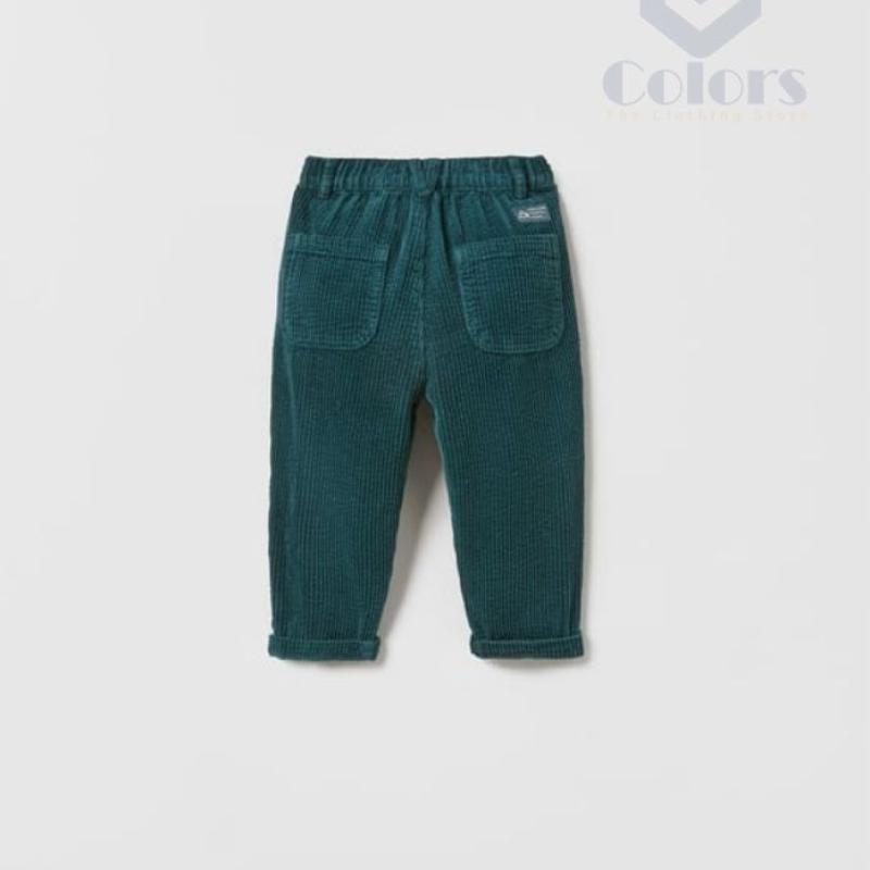 Kids Cord Pant – Dark Green, Sizes 9 Months to 4 Years