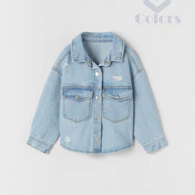 Kids Denim Jacket- Lite Sky Blue