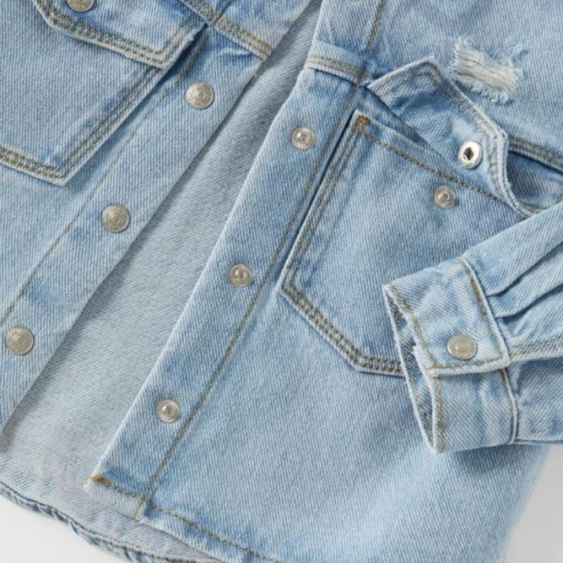 Kids Denim Jacket- Lite Sky Blue