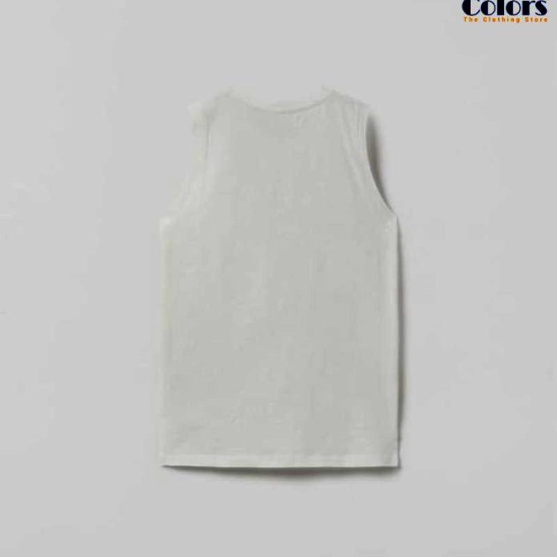 Kids Embroidered Tank Top – White, Sizes 6-14 Years