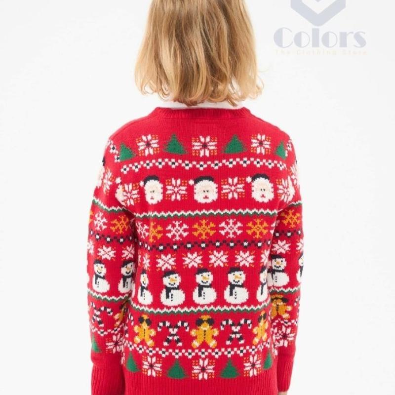 Kids Sweater – Red, Stretchable Fabric, Size 4-5 Years