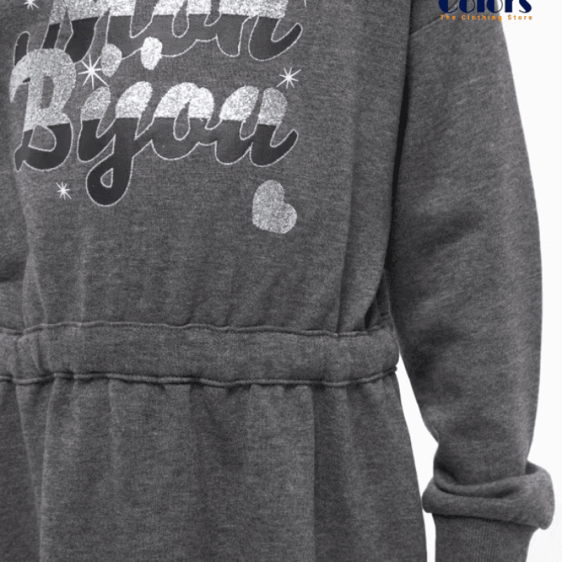 Kids Sweatshirt with Print Dark Grey Melange