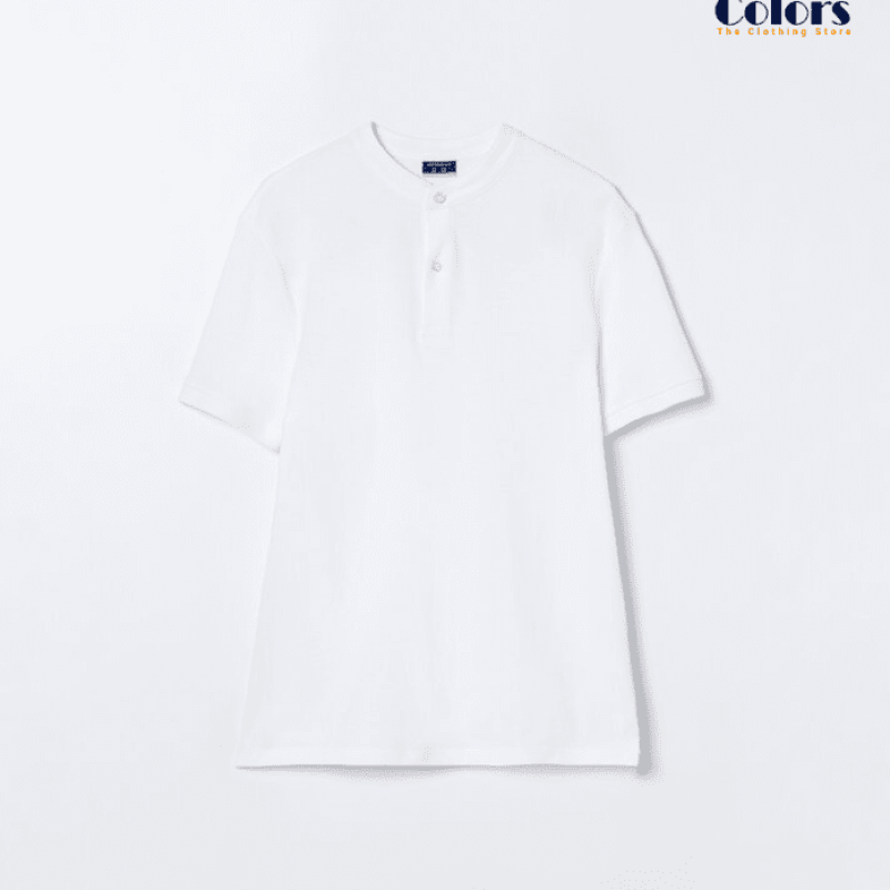 Light Pique Fabric White Color Polo T-Shirt for Men