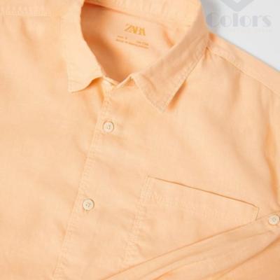 Linen-Blend Shirt – Collared Shirt, Adjustable Sleeves