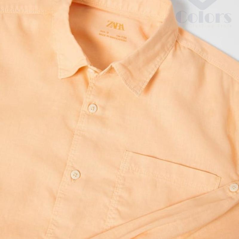 Linen-Blend Shirt – Collared Shirt, Adjustable Sleeves