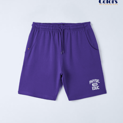 Logo Print Bermudas Blue Shorts for Men