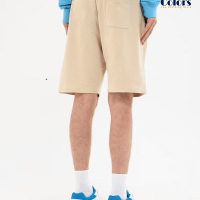 Logo Print Bermudas Cream Shorts for Men