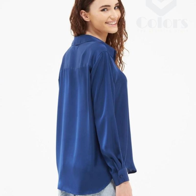 Long sleeve satin shirt