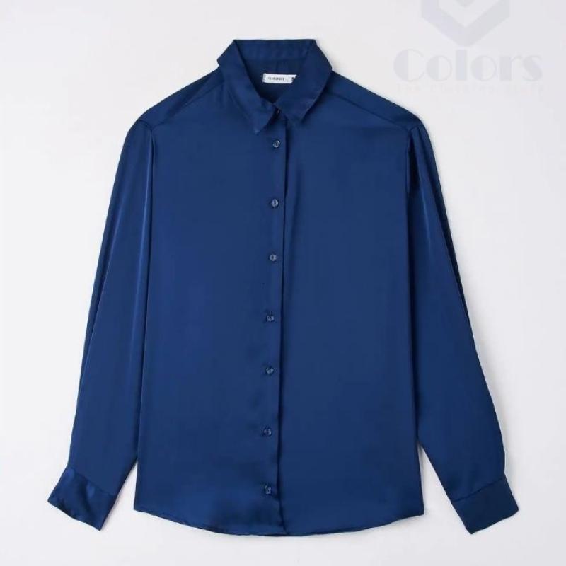 Long sleeve satin shirt