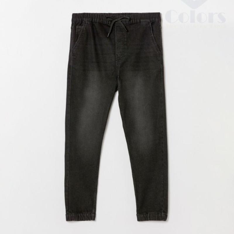 Men Denim Jogger-Black