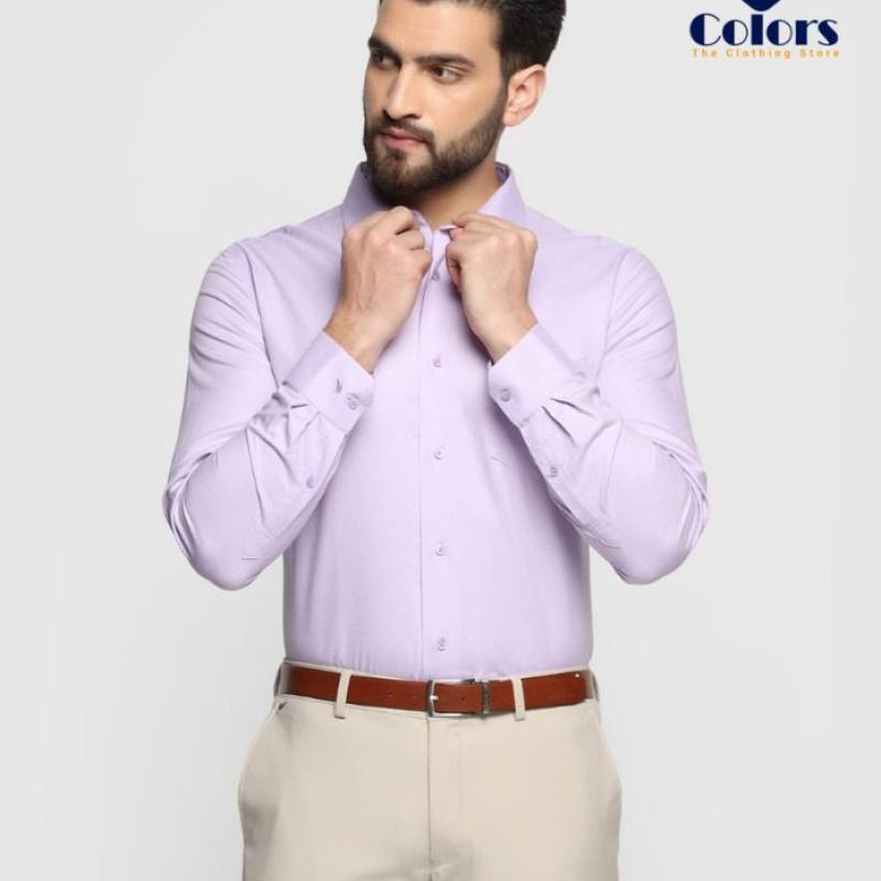 Men Stretchable Shirt – Pink