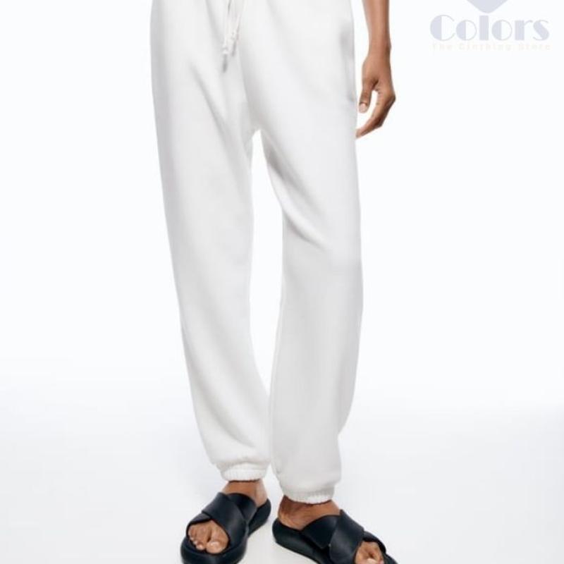 Pearl White Women Jogger Trouser