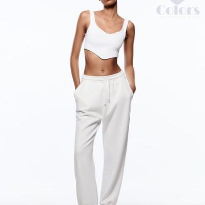 Pearl White Women Jogger Trouser