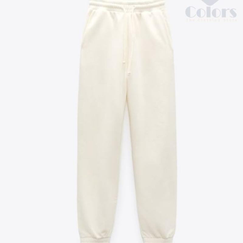 Pearl White Women Jogger Trouser