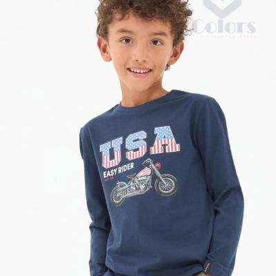 Printed Kids T-Shirt- Blue