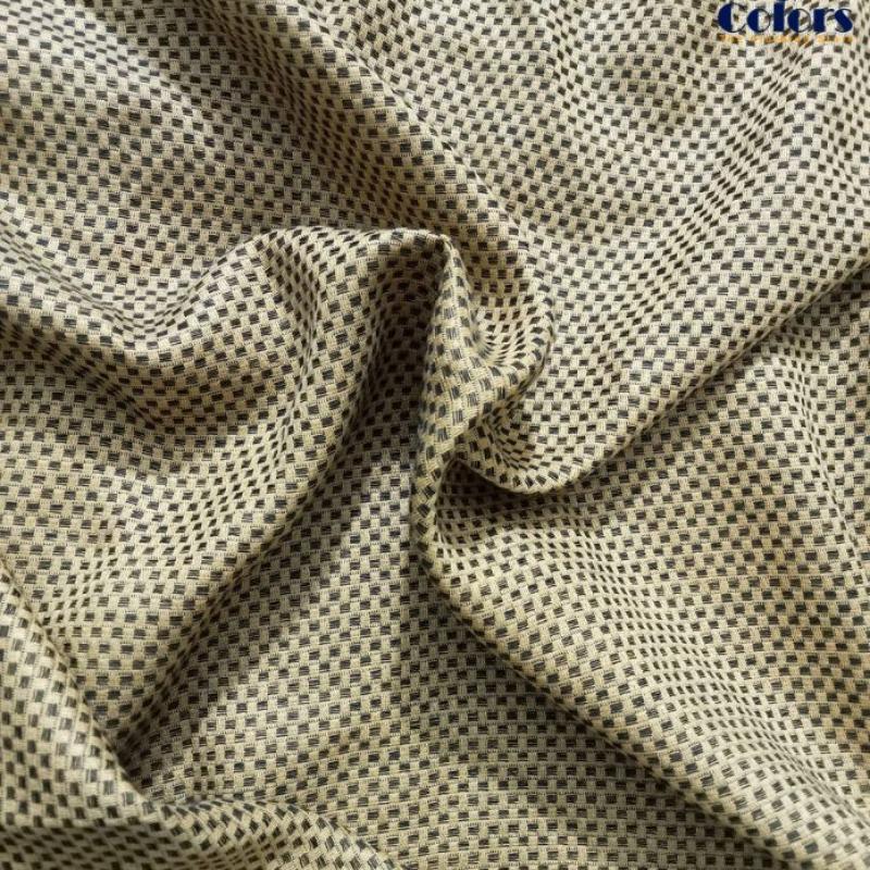 Rayon Mixed Lilen Check Fabric