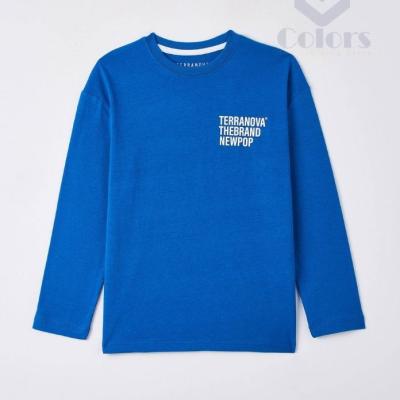 Round Neck Kids T Shirt-Blue