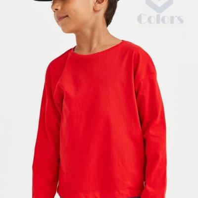 Round Neck Kids T Shirt-Red