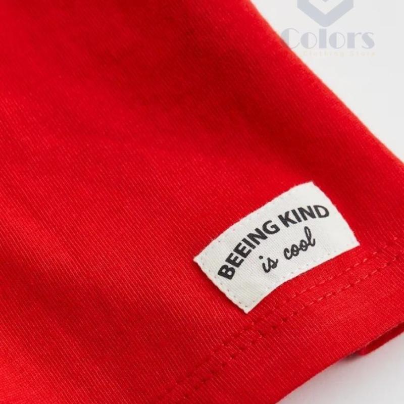 Round Neck Kids T Shirt-Red