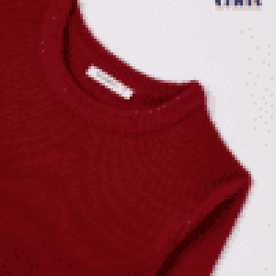 Single-colour crew neck top Bordeaux