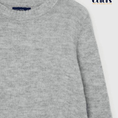 Solid Color Crew Neck Sweater