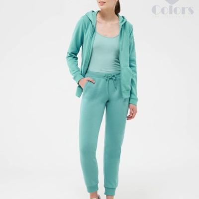 Turquoise Adjustable Women Jogger Trouser