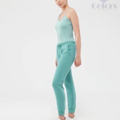 Turquoise Adjustable Women Jogger Trouser