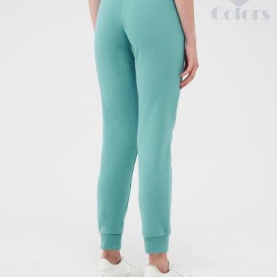 Turquoise Adjustable Women Jogger Trouser