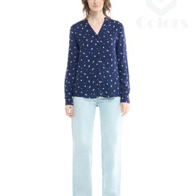 Var Blue Dark Women’s Corporate Casual Shirt