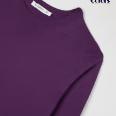 Viscose top with crew neckline Violet