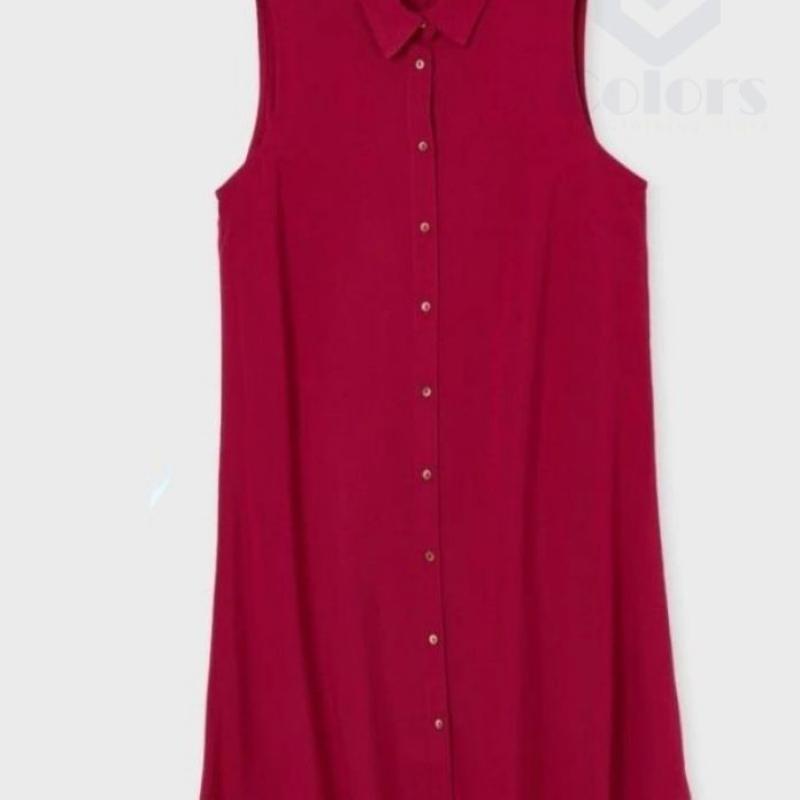 Women Sleeveless Long Length Shirt