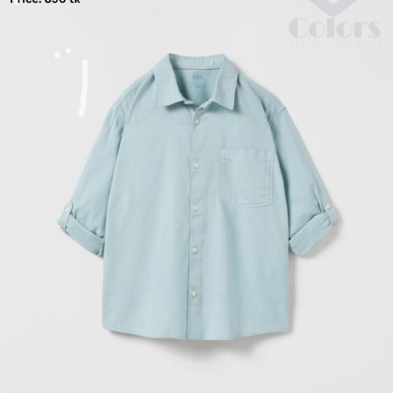 Plain Shirt – Long Sleeve Collared Shirt